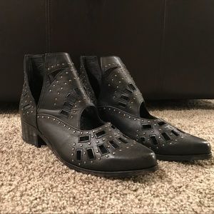 Studded Black Booties